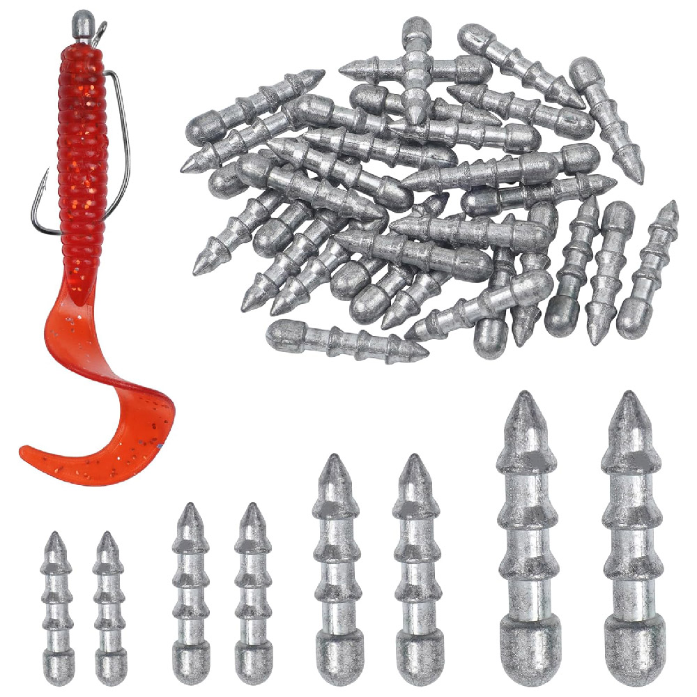 Bass Fishing Lure - 20pcs Nail weights sinkers Worm lure