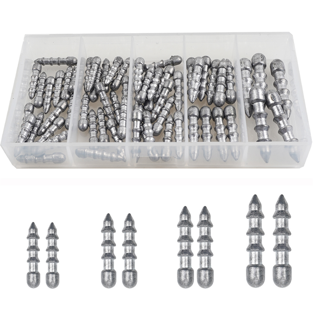 Bass Fishing Lure - 60PCS Nail weights Worm Fishing sinkers