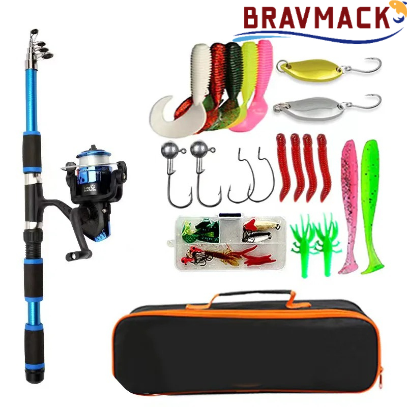 Fishing Equipment Online - BRAVMACK Travel Telescopic Fishing Rod Full