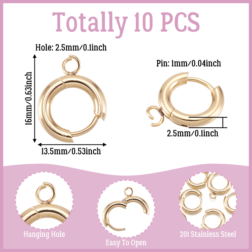 10pcs 201 Stainless Steel Hugg - Circle Hook Set 评论和价格