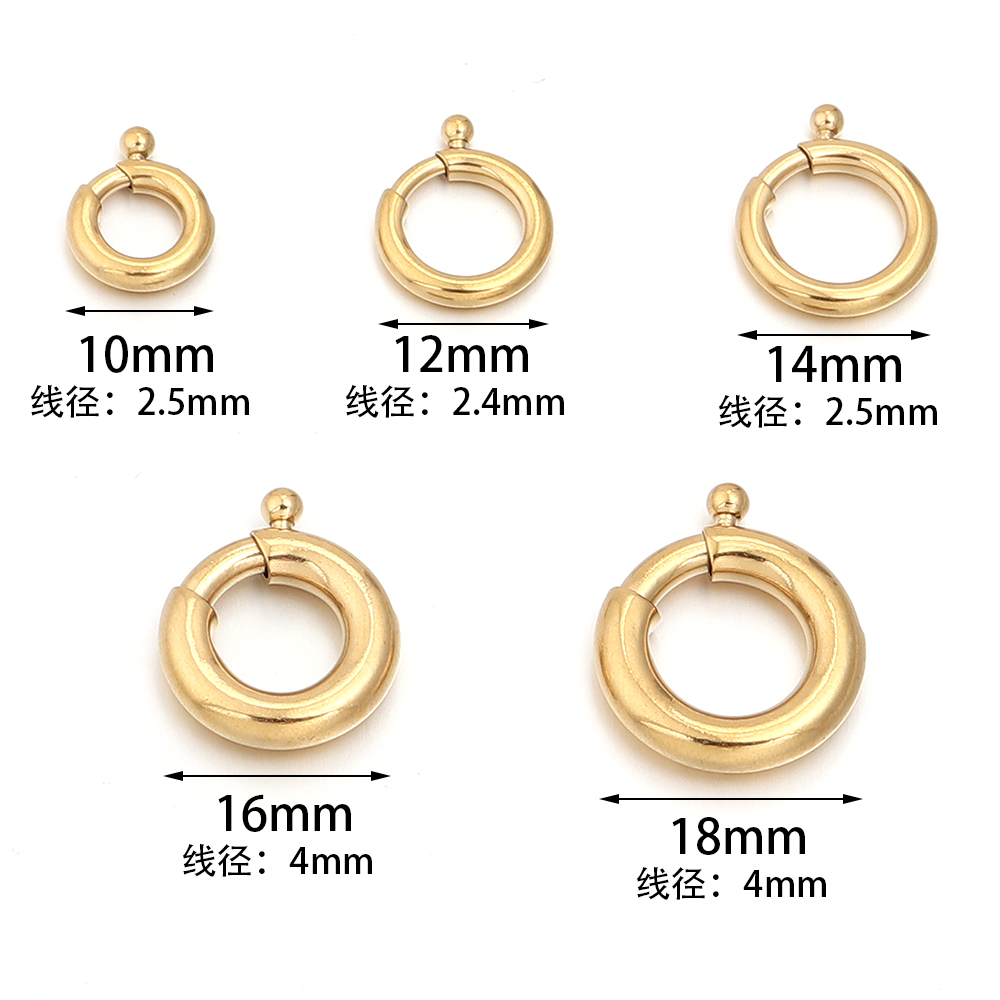2pcs Stainless Steel Spring Cl - Circle Hook Set 评论和价格