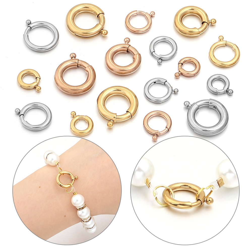 2pcs Stainless Steel Spring Cl - Circle Hook Set 评论和价格