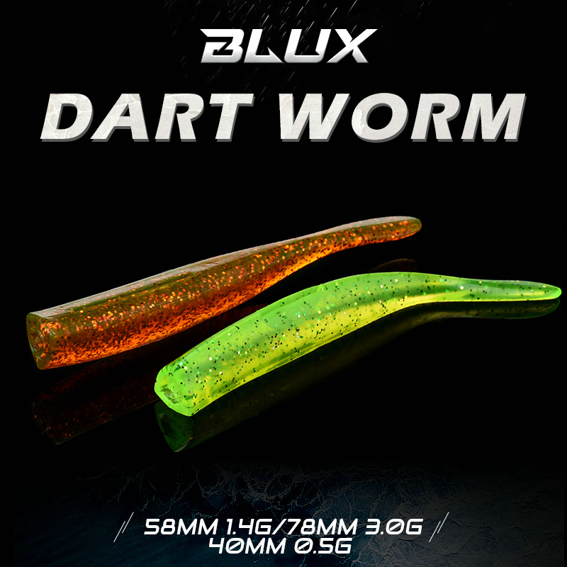BLUX New Dart Worm Soft Bait 5 - Bass Fishing Lure 评论和价格