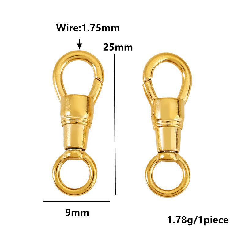 2pcs Stainless Steel Clasp Str - Circle Hook Set 评论和价格
